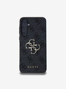Guess Guess PU 4G Metal Logo Zadný kryt pre Samsung Galaxy A55 5G Grey