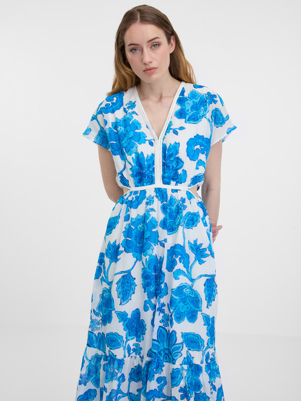 Orsay Modré dámske vzorované šaty ORSAY