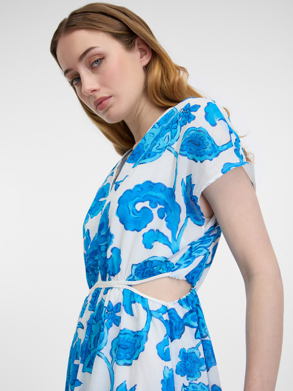 Orsay Modré dámske vzorované šaty ORSAY