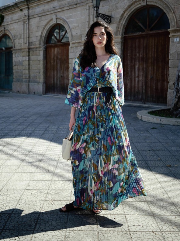 Orsay Modré dámske maxišaty ORSAY