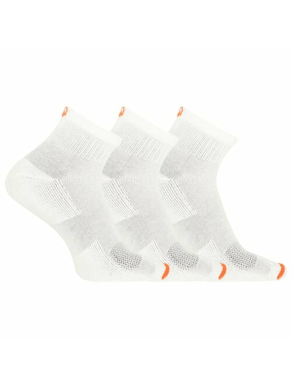 Merrell merrell ponožky MEA33565Q3B2 BIELE VYSTUŽENÉ BAVLNENÉ ŠTVRŤOVÉ (3 balenia) biele S/M MERRELL PONOŽKY