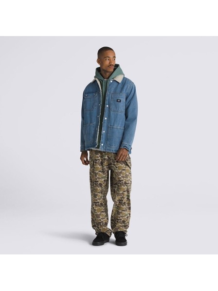 Vans Pánska modrá bunda Drill Chore Denim Sherpa Coat Vans