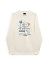 Vans Pánska krémovo biela mikina Vans Resort Crew Sweatshirt Antique White