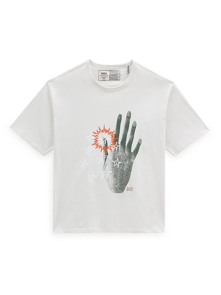 Vans Pánske biele tričko s potlačou Vans x Quasi Hocus Pocus OTW SS Tee VPRG White