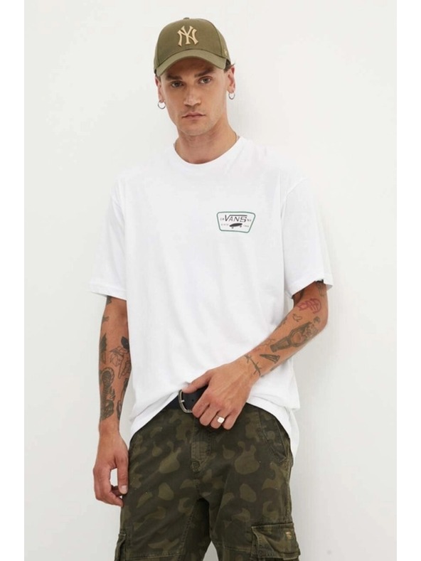 Vans Pánske biele tričko Full Patch Back Vans