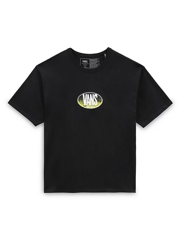 Vans Pánske čierne tričko Vans Off The Wall Gradient Loose SS Tee Black