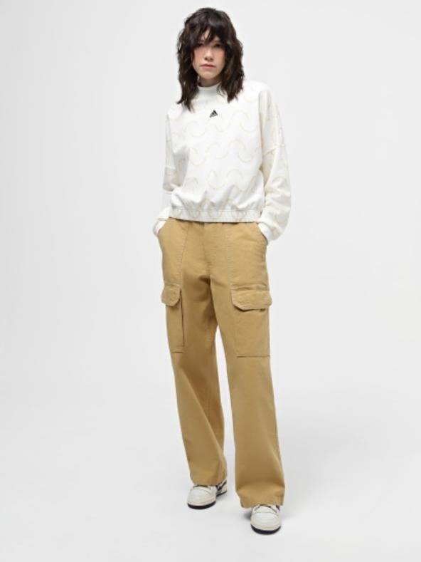 Vans Dámske hnedé džínsové nohavice Vans Arroyo Wide Leg Cargo P Antelope