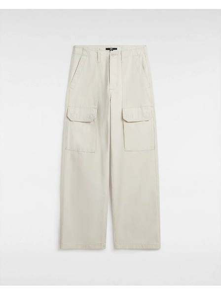 Vans Dámske krémovo biele cargo nohavice Vans Arroyo WideLeg Cargo Pants Turtledove