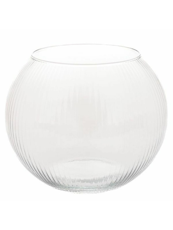 Casa de Engel Sklenený zásobník s drážkami - guľa 19cm, 6/204