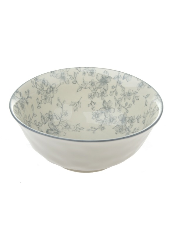Casa de Engel Keramická miska Ø 20cm - šedé kvety, 4/8