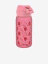 ION8 Ružová vzorovaná fľaša Ion8 Leak Proof Ladybugs (350 ml)