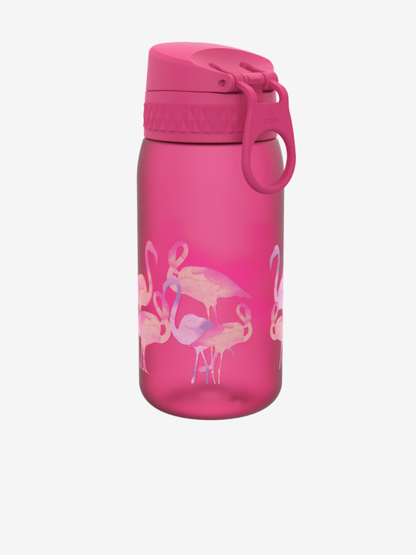 ION8 Tmavo ružová vzorovaná fľaša bez BPA Ion8 Leak Proof Flamingos (350 ml)
