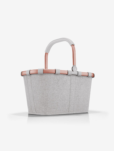 Reisenthel Sivý nákupný košík s ružovým rámom Reisenthel Carrybag