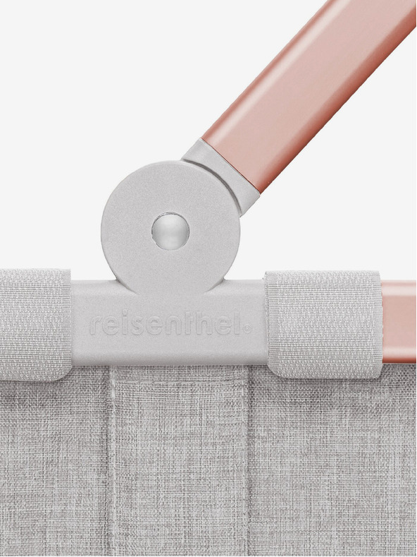 Reisenthel Sivý nákupný košík s ružovým rámom Reisenthel Carrybag