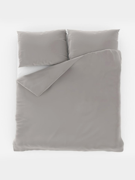 Kvalitex Saténová francúzska predĺžená posteľná bielizeň LUXURY COLLECTION 1+2, 240x220, 70x90cm svetlo sivá