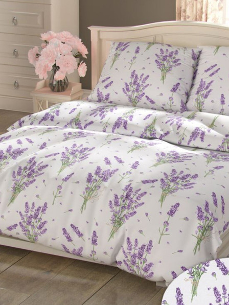 Kvalitex Francúzske bavlnené posteľné obliečky PROVENCE COLLECTION 240x200, 70x90cm LEVANDUĽA fialová Kvalitex