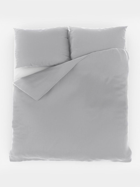 Kvalitex Francúzske mušelínové posteľné obliečky 240x220, 70x90cm svetlo šedé Kvalitex