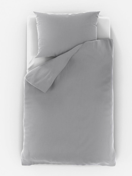 Kvalitex Predĺžené mušelínové posteľné obliečky 140x220, 70x90cm svetlo šedé Kvalitex