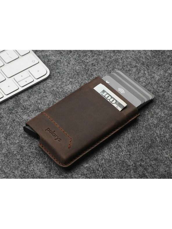 Pularys Pularys pánska kožená peňaženka Gobi hnedá