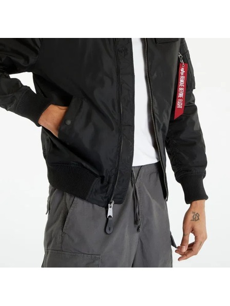Alpha Industries Pánska čierna bomber bunda Alpha Industries MA-1 TT Hood