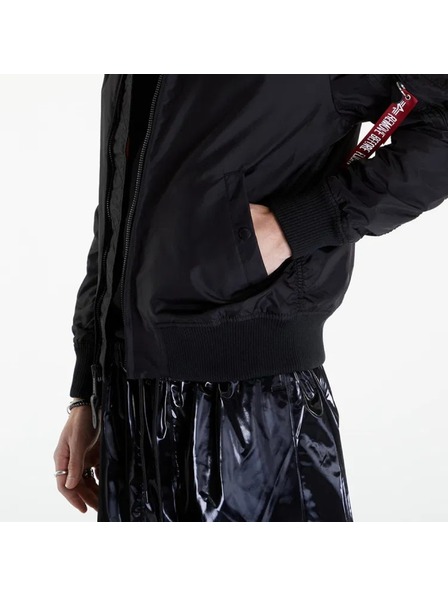 Alpha Industries Pánska čierna bomber bunda Alpha Industries MA-1 TT Hood Black/Black