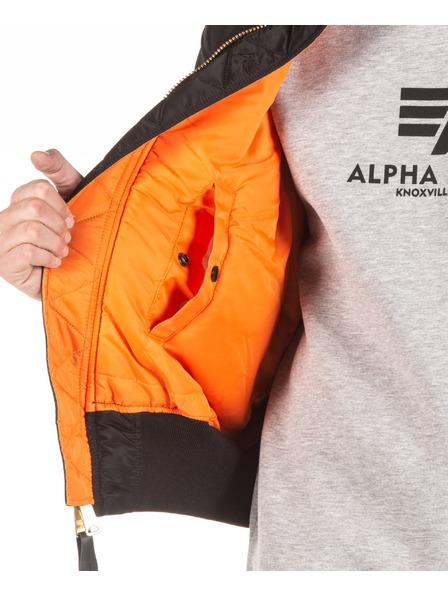 Alpha Industries Pánska čierna bomber bunda Alpha Industries MA-1 Heritage