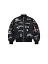 Alpha Industries Pánska čierna bomber bunda Alpha Industries MA-1 Peace