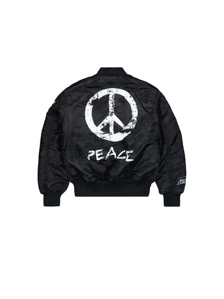Alpha Industries Pánska čierna bomber bunda Alpha Industries MA-1 Peace