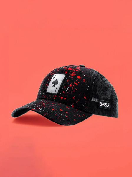 Be52 Be52 Ace splash šiltovka premium čierna/červená-biela