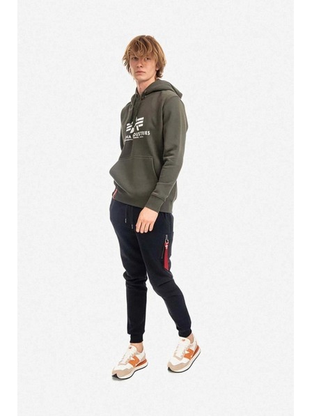 Alpha Industries Pánska zelená mikina Alpha Industries Basic hoodie Dark Olive