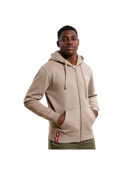 Alpha Industries Pánska béžová mikina Alpha Industries Basic Zip hoodie Vintage Sand