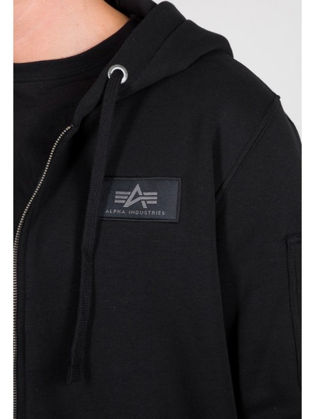 Alpha Industries Pánska čierna mikina Alpha Industries Back Print Zip hoodie Black