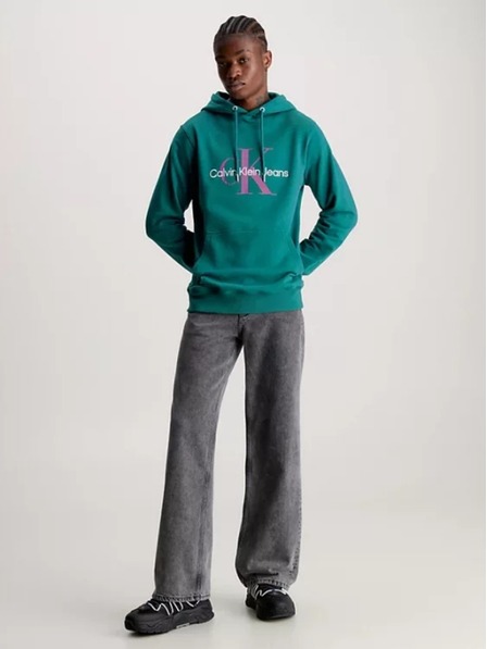 Calvin Klein Pánska zelená mikina Calvin Klein Seasonal Monologo