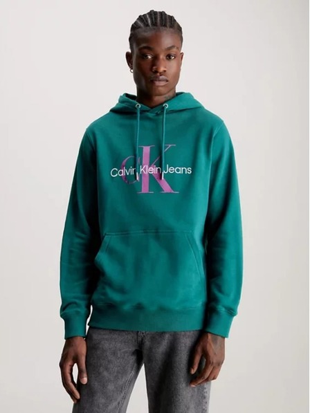 Calvin Klein Pánska zelená mikina Calvin Klein Seasonal Monologo