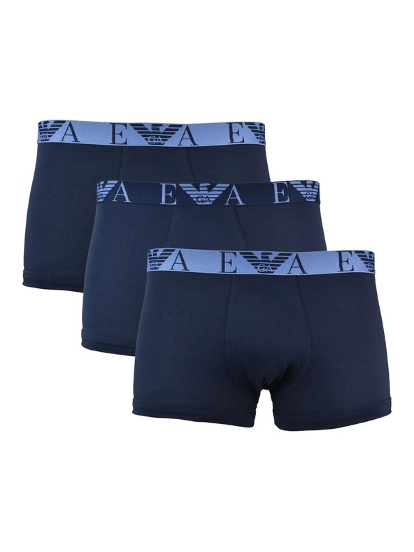 Emporio Armani Súprava troch kusov tmavomodrých boxeriek Emporio Armani Underwear 40035 Marine 3-Pack