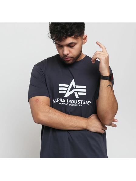 Alpha Industries Pánske tmavomodré základné tričko Alpha Industries Navy