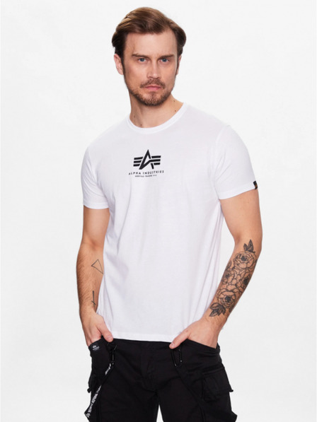 Alpha Industries Pánske biele základné tričko Alpha Industries White