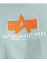 Alpha Industries Pánske zelené základné tričko Alpha Industries Dusty Green