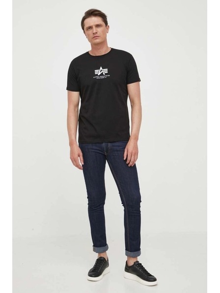 Alpha Industries Pánske čierne základné tričko Alpha Industries Black