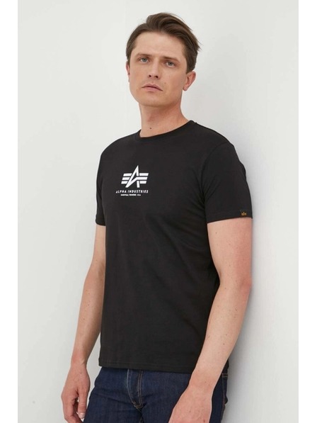 Alpha Industries Pánske čierne základné tričko Alpha Industries Black