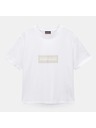 Napapijri Pánske biele tričko Napapijri S-Box Logo