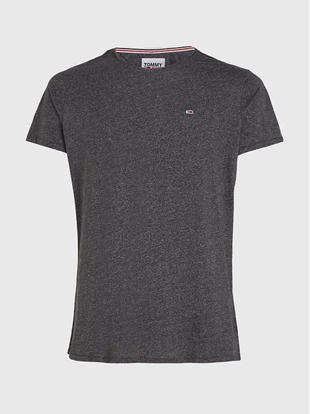 Tommy Jeans Pánske tmavosivé tričko Tommy Jeans Classic Slim Fit T-Shirt BDS Black