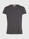 Tommy Jeans Pánske tmavosivé tričko Tommy Jeans Classic Slim Fit T-Shirt BDS Black