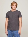 Tommy Jeans Pánske tmavosivé tričko Tommy Jeans Classic Slim Fit T-Shirt BDS Black
