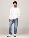 Tommy Jeans Pánske biele tričko s vafľovým vzorom Tommy Jeans
