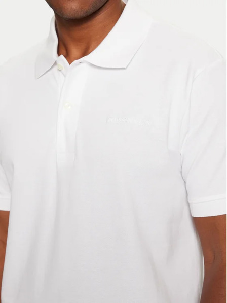 Guess Jeans Pánske biele polo tričko kcjv1 Guess jeans