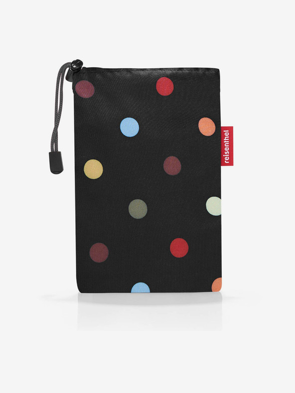 Reisenthel Čierna dámska skladacia bodkovaná pláštenka Reisenthel Mini Maxi Poncho