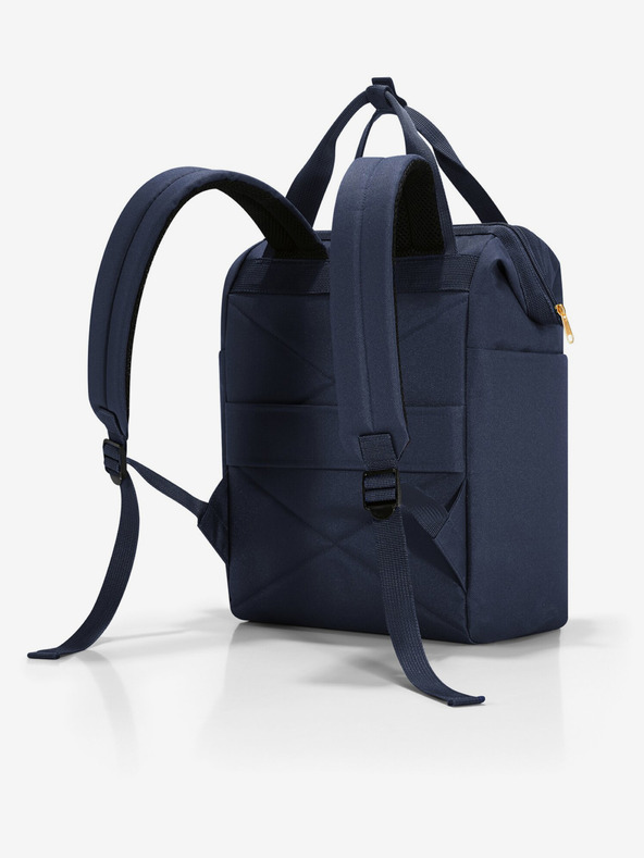 Reisenthel Tmavomodrý dámsky batoh Reisenthel Allrounder R Rhombus Midnight Gold