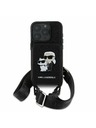 Karl Lagerfeld Karl Lagerfeld Saffiano Crossbody Popruh Karl and Choupette Kryt pre iPhone 16 Pro Black