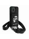 Karl Lagerfeld Karl Lagerfeld Saffiano Crossbody Popruh Karl and Choupette Kryt pre iPhone 16 Pro Black